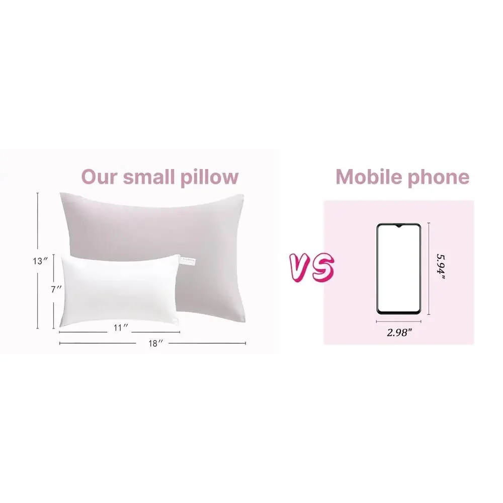 MEILA 2-Pack Toddler Pillows 13x18 | Cotton Kids Travel & Crib Pillow Set